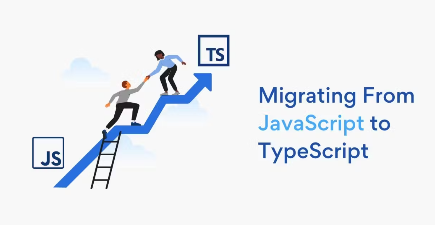 Esta imagen muestra una caricatura sobre migrar de javascript a typescript