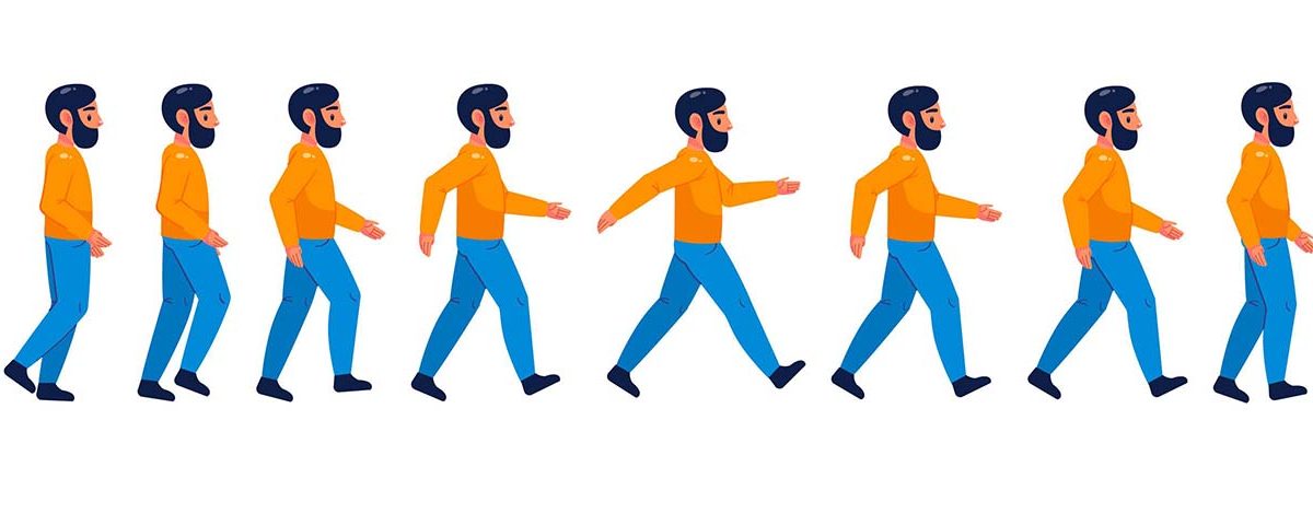 Se muestra al usuario en movimiento